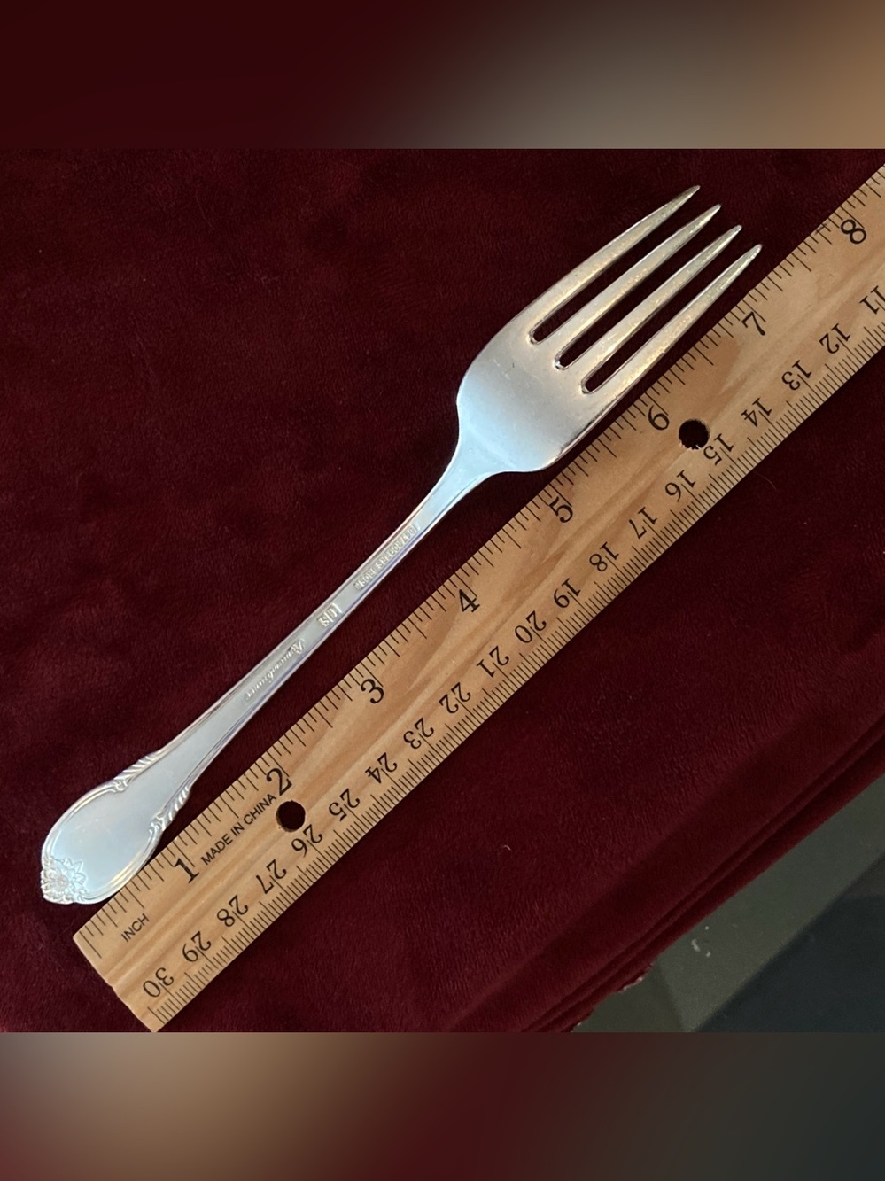 Set of 6 Silverplate Dinner Forks Rose Remembrance Pattern 1847 Rogers Bros - Picture 5 of 6